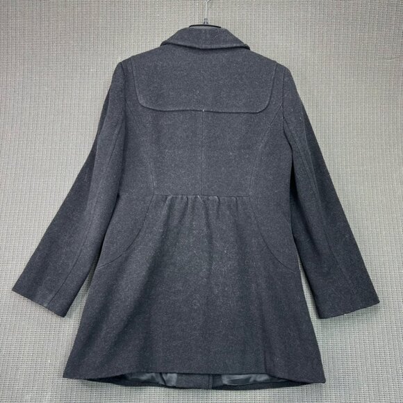 Ann Taylor Loft Womens Size 10 Button-Front Black Peacoat (Rare find) - Picture 2 of 7
